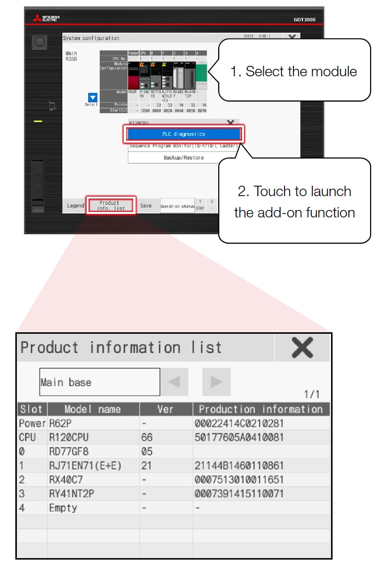Inicie la función agregada correspondiente desde el iniciador del sistema (configuración del sistema).